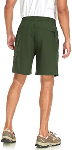 Мъжки Туристически Панталони-Карго, бързо съхнещи Леки къси Панталони за Мъже, Спортни Спортни Шорти със Странични Джобове с цип