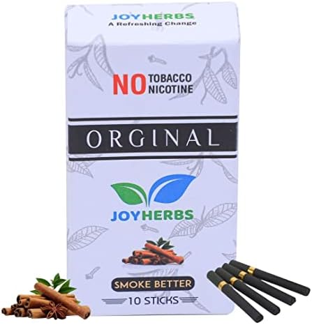 JOYHERBS Обикновени естествени Растителни цигари - Смес от билки - Без тютюн и никотин, 1 Пакетче - 10 броя
