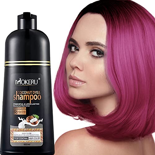 Шампоан за коса Red Grape за тъмна коса-Шампоан за миг боядисване на коса 3 в 1 за жени и мъже-Шампоан Herbal Червени Петна