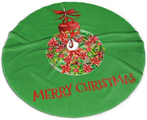 LVeShop Весела Коледа Бомба Пола за Коледно Луксозна Кръгла Подложка За вътрешна и Външна Употреба Селски Празнични Украси Коледна