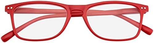 Очила с емблемата на Очила За четене Женски Мъжки В Рогова Рамка Ретро Очила за четене с Замочной дупка (2.50, Червен)
