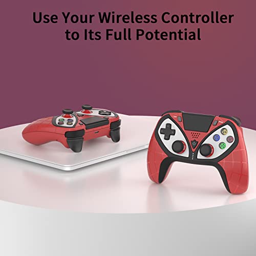 Безжичен гейм контролер за PS4, Дистанционно Джойстик GEEKLIN Wireless Gamepad за PS4/PS3/Android/iOS/КОМПЮТЪР с Подобрени джойстик, жак