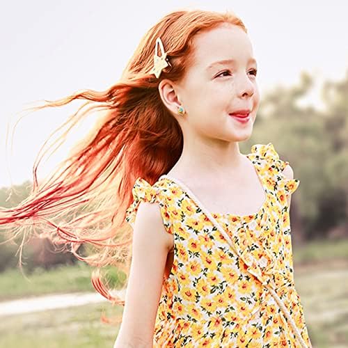 NEWITIN, 30 Чифта Разноцветни Сладки Обеци-гвоздиков за Момичета, Хипоалергенни Обеци от Неръждаема Стомана, Обеци за момичета