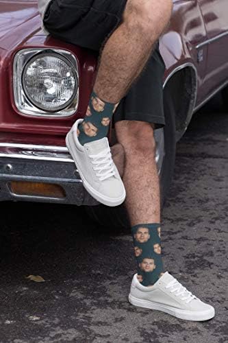 Чорапи за лице ShineSand за поръчка на Модел, Персонални Чорапи с Фотография, Индивидуални Унисекс, Забавни Чорапи за Екипажа,