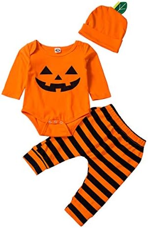 Комплект дрехи за малки момчета на Хелоуин, Моят 1-ви Гащеризон за Хелоуин + Панталони с Завязками + Шапка, Комплект дрехи от 3 теми