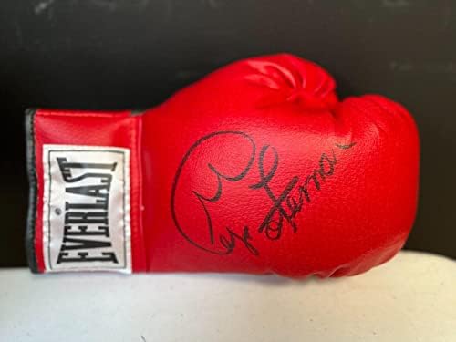 ДЖОРДЖ ФОРМАН (световен Шампион в тежка категория) боксови ръкавици Евърласт с автограф -Писмо JSA - Боксови ръкавици с автограф