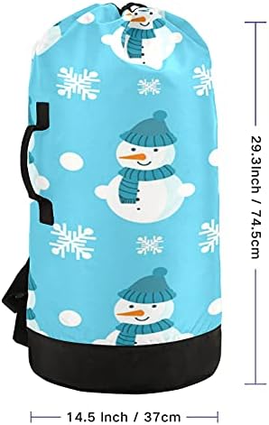 Весела Коледа Зимния, Снежен човек (26), Чанта за дрехи, Раница за пране на дрехи с плечевыми ремъци и дръжки, Пътна чанта