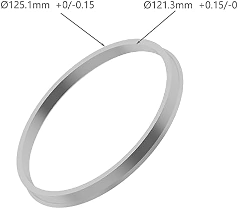 Централните пръстени на главината ЗА ВРЪЗКА на КОЛЕЛАТА, 121,3 - 116,7 (117) Комплект от 4 Пръстените на главината от алуминиева сплав,