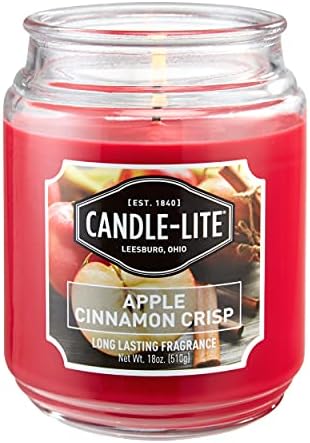 Аромат Свещ-lite с Хрупкав аромат на ябълка и канела, Една порция 18 грама. Ароматерапевтическая свещ с един фитилем, време на
