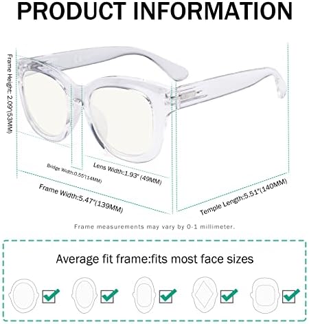 Дамски Четци Eyekepper Oversize Progressive Readers - Многофокусные Компютърни Четци С защита От Uv - trifocals за четене Noline