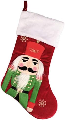 ZINASE Коледни Чорапи Лешникотрошачката Войници Подаръчен Пакет с Бонбони Чорапи Висящи Украса За Камината Украса За Коледната