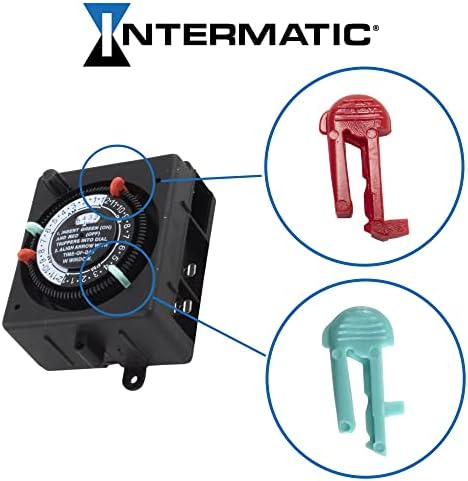 Пластмасови ключове за включване/изключване часа Intermatic Cycle Таймер - Серия P1000 PB PF1100, 2 Червени и 2 зелени
