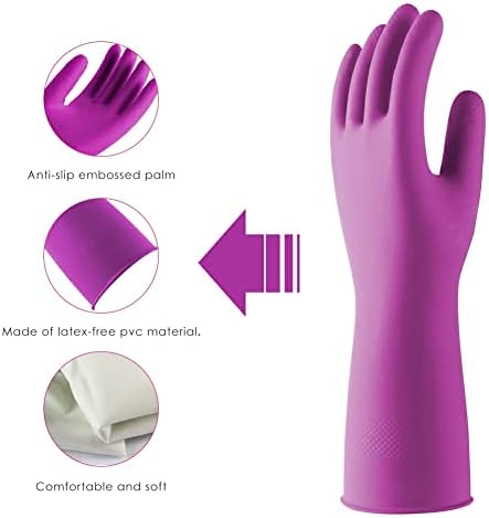 За многократна употреба латексови ръкавици HOMIDEK за миене на съдове, водоустойчив домакински ръкавици за кухня, баня