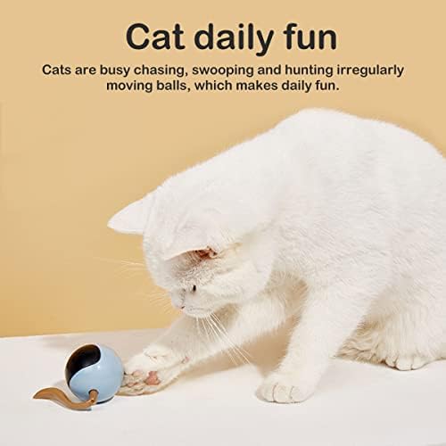 Автоматично Топката за котки Цветни Led играчка за упражнения с топка за котки Интерактивна 1000 mah, USB Акумулаторна Самодвижущаяся