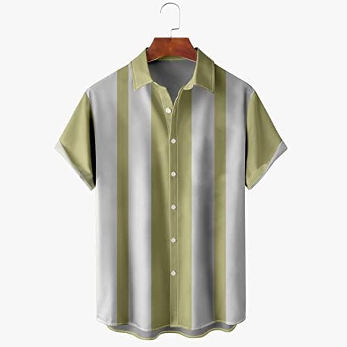 Тропически ризи за мъже, Мъжки Риза с къс ръкав, Отгоре Блуза на Лято, Летни Ежедневни Памучни Плажни Ризи с отложным яка,