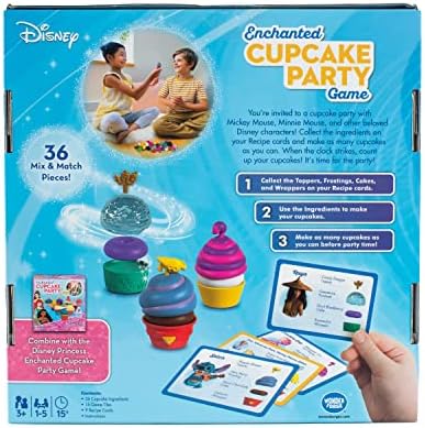 Играта Wonder Forge Дисни Enchanted Cupcake Парти за момичета и момчета от 3 години - Весела и бърза игра на подбор, в която можете