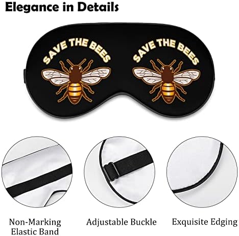 Маска за очи Save The Bees, Превръзка от неопрен за сън с Регулируема Каишка, Блокира Леки Блиндеры за Пътуване, Сън, Практикуване