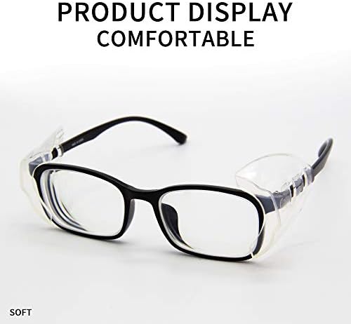6 Чифта Защитни очила със Странични плочи, Странични Въздушни щитове за защитни очила, Двоен отвор, подходящ за повечето защитни очила