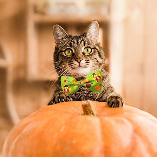 Нашийник за котки и за Деня на благодарността, Есен Празник на Есента Пуйка Тиква Коте Коте нашийник за Котки Момичета и Момчета