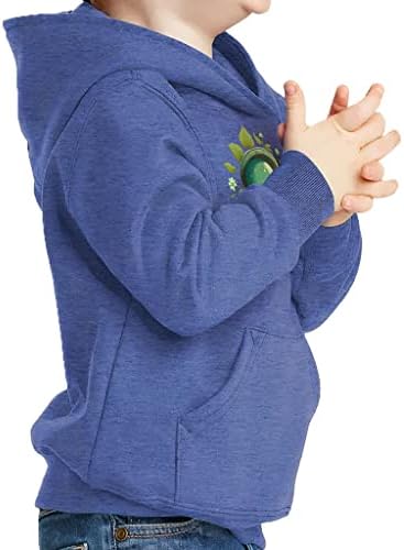 Hoody-Пуловер с Изображение на Октопод, за деца - Худи от Порести Руно с Художествен Принтом - Графична Hoody за деца