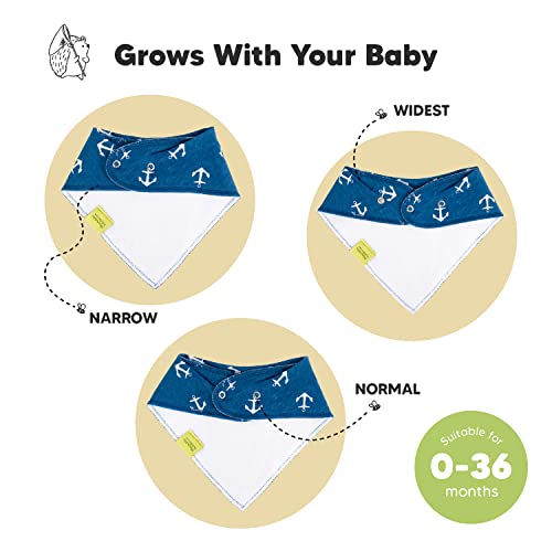 KeaBabies 8 Опаковки Слюнявчиков от органични бебешки кърпи – Стилни Лигавници Унисекс - Супер Абсорбиращи Лигавници от кърпи – Меки Лигавници