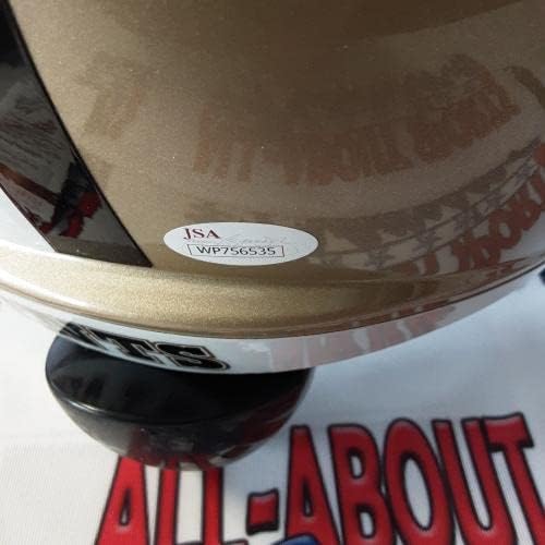 Истински пълен размер Копие шлем с автограф на Вонна Бела JSA - Каски NFL с автограф
