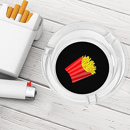 Пържени Картофи Цигари Пушачите Стъклени Пепелници Пепелник За Домашния Офис Плот Украса На Масата