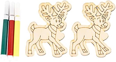 Baishitop Коледен комплект суспензии с рисувани Направи си сам, 2021, Нова Мультяшная Дървена Чип, Коледно Дърво, Подвесная Декоративна