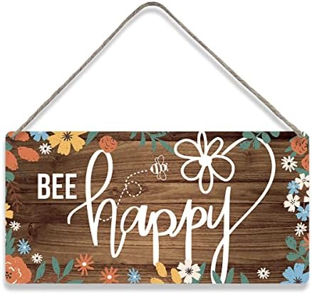 Селски Стил Положителен Декор На Стените Дървени Табели Селски Пчела Щастлива Подвесная Стенни Табели Знак За Домашен Интериор Подарък