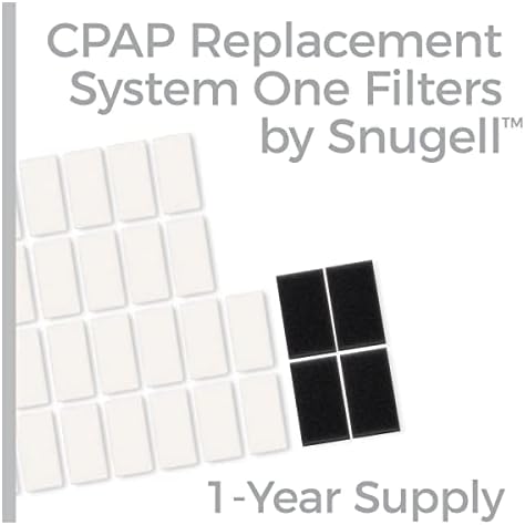 Филтри CPAP Replacement System One от Snugell™ | Комплект за доставка на 1 година | 4 многократно филтър премиум-клас и 26 филтри за еднократна