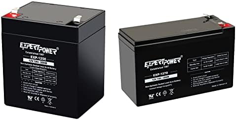 eXpertPower EXP1250 Батерия система за Домашно алармата 12V 5Ah с Клеммами F1 и Акумулаторна Херметични Оловно-Киселинната батерия 12v