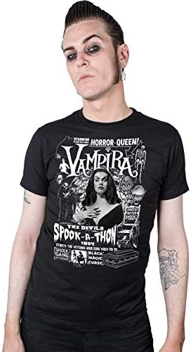Мъжки t-shirt Kreepsville Vampira Spookathon Черен цвят