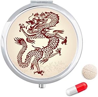 Китайски Дракон Портрет На Животното Калъф За Хапчета В Джоба Кутия За Съхранение На Лекарства Контейнер Опаковка
