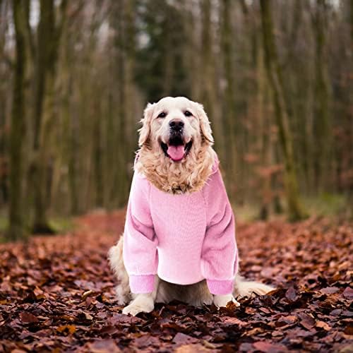 Ruio Pet Dog Класически Трикотажный Пуловер с качулка за куче, Пуловер, Дрехи Есен-Зима, за момчетата-Кучета, Средният Руно, за Малко