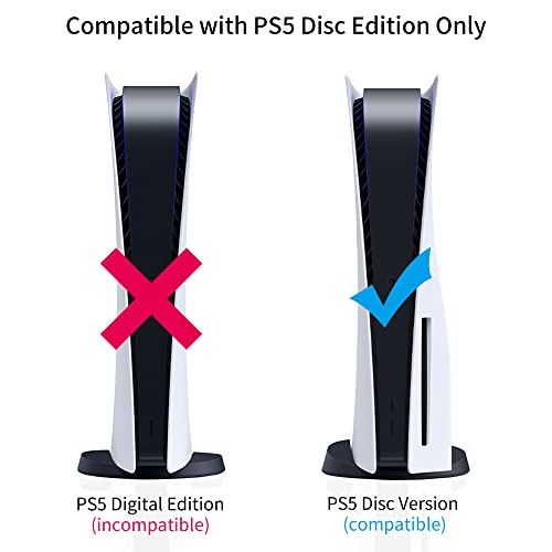 ZBBLZMM PS5 Plates Black за Playstation 5 Disc Edition | Режийни панел PS5 с вентилационни отвори за допълнително отвеждане на топлината