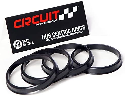 Централните пръстени за ступиц Circuit Performance (4 групи) - Черни найлонови ленти от 108 до 77,8 мм - Съвместима с Ram 1500, Nissan