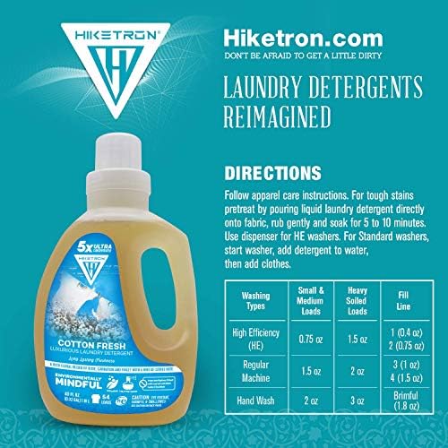 Hiketron 5X Ультраконцентрированный | Течен прах за пране с аромат на продължително действие | Премахва упорити петна | е