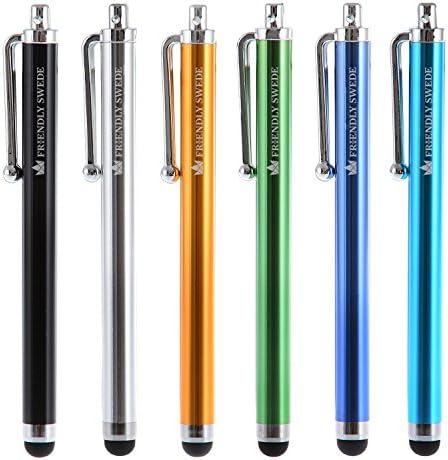 Stylus писалка Friendly Swede за сензорни екрани 4,5 инча, 6 Комплекта стилусов за iPad, stylus писалка за iPhone и Android