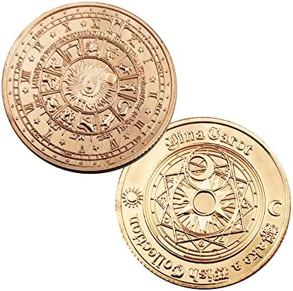 Монети Таро Меден цвят, Европейски и Американски Монети Желания Западен Таро, Възпоменателни монети Щастливо Съзвездие 30 мм