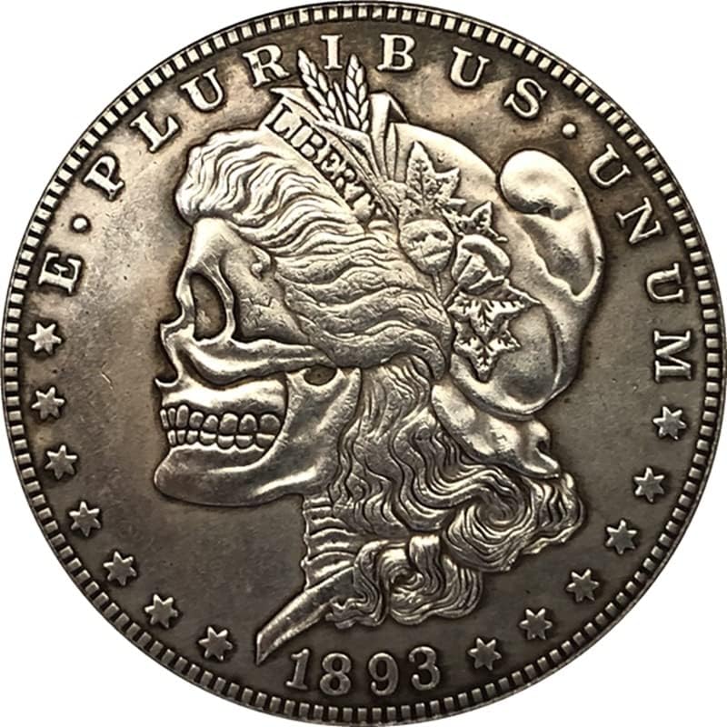 QINGFENG 38 ММ Антични Сребро Доларова Монета Американски Морган Скитник Монета 1893/1922 Занаят 67