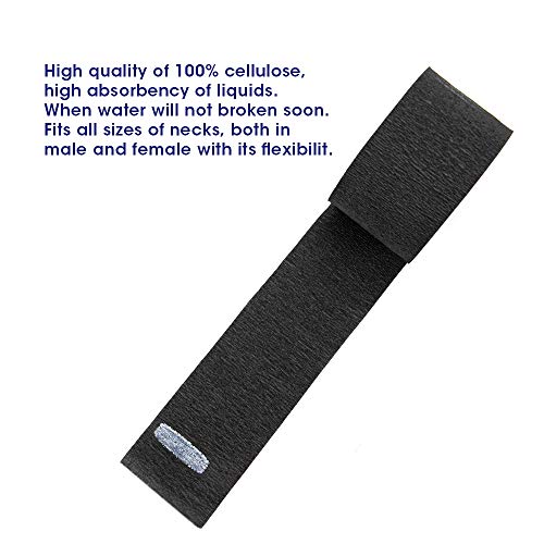 За еднократна употреба хартиени фризьорски салон шийни превръзки - 5 рула 500 ленти Черна професионална еластична хартиена шейная превръзка