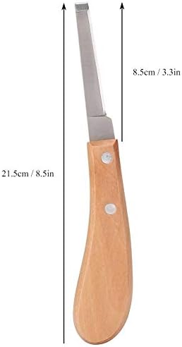 Fdit нож за копитата на кон с прав нож, инструмент за подрязване на копита от въглеродна стомана за едър рогат добитък, коне (2 )