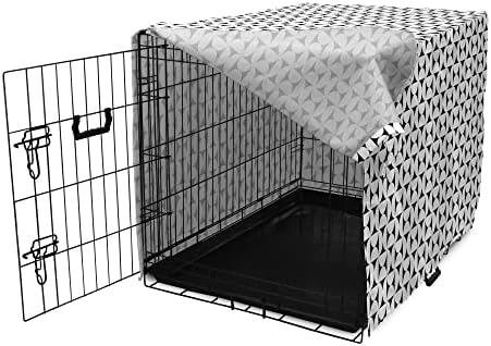 Закопчалка Абстрактна капак за кутия за кучета, Монохромное изображение на половин кръгове, Оказващи Декоративни детайли, Лесна за Използване