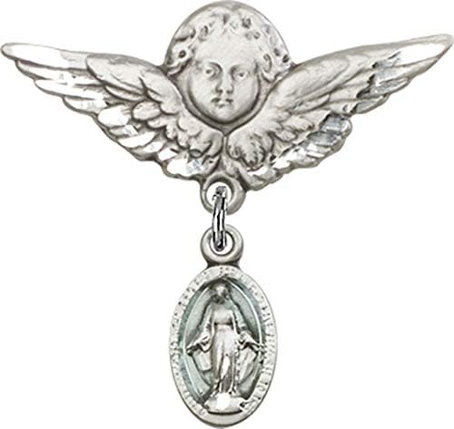 Иконата на детето Jewels Мания в Синьо е Прекрасен амулет и символ-Ангел с крила | Иконата за дете от Сребро със Син Прекрасен амулет