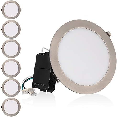 8-инчов ултра-тънки led осветителни тела серия TORCHSTAR E-Lite с J-Box, тънък панел, лампа, 18 W CRI90 +, от 10% до затъмняване, сатинированный
