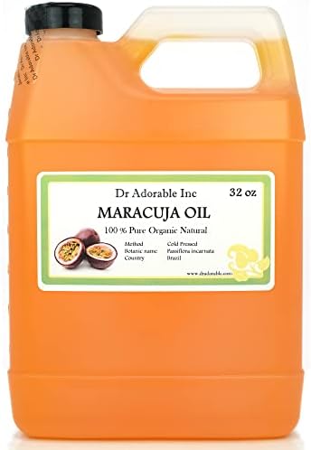Висококачествено органично масло от Маракуята (пасирани плодове) Чисто студено пресовано 32 течни унции