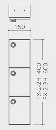 Личен кутия Таджима Metal Work PX-2-2Н, Дълбочина на корпуса 5.9 инча (15 cm), Височина на корпуса 3,9 инча (10 см), Ширина на корпуса 15,7