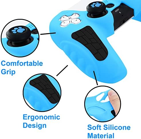 Защитен калъф за контролера PS5 Skins, устойчива на плъзгане дръжка, Силиконов Защитен калъф, Съвместим с wi-fi/кабелен геймпадом