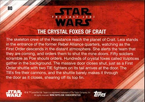 2018 Topps Междузвездни войни Серия 2 Последните джедаите 80 Кристални лисици от филма Крейта са подбрани Търговска карта