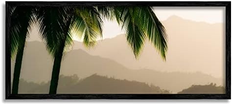 Тропическа палма Stupell Industries С изглед Към Наводнени от Слънцето Планински долината, Дизайн на Денис Фрейтса